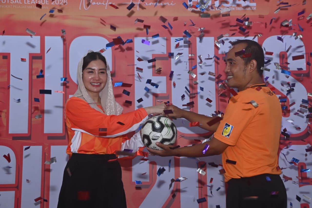 Buka UPRINTIS Futsal League 2026, Novita Hardini Fokus Jaring Talenta Muda Trenggalek Menuju Pentas Nasional